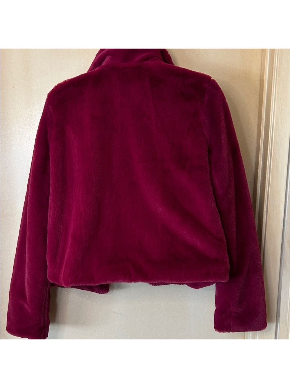 Candie's Rich Raspberry Teddy Jacket size M - Picture 6 of 10